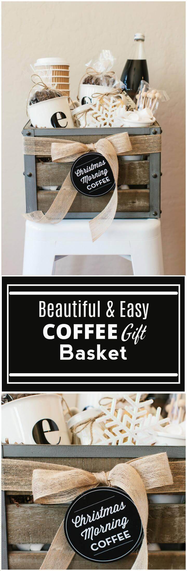 easy yet beautiful coffee gift basket